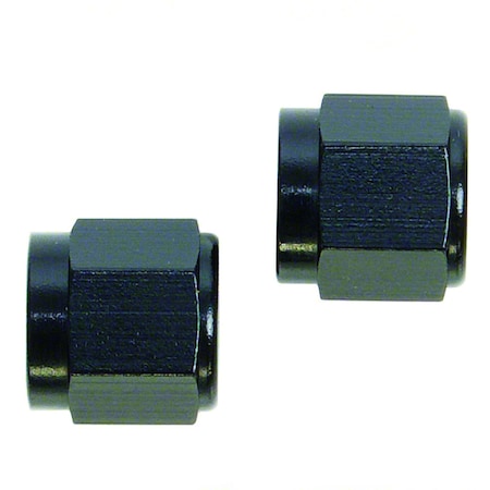 Speedfx ADAPTER FITTING Tube Nut 3AN Anodized Black Aluminum Set Of 2 560318BK